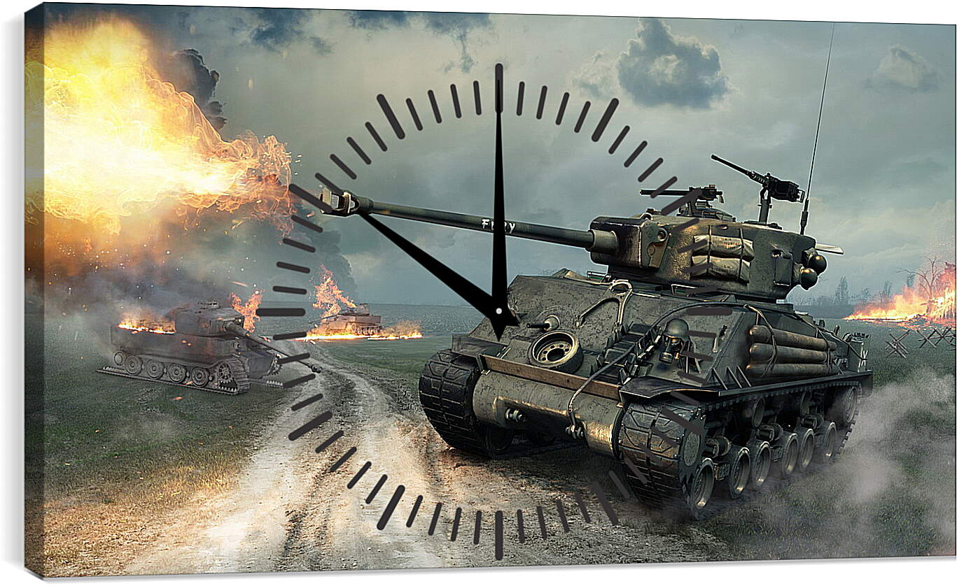Часы картина - world of tanks, world of tanks xbox 360 edition, world of tanks blitz