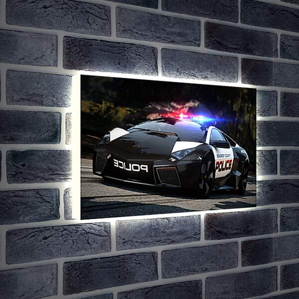 Лайтбокс световая панель - nfs, need for speed, police
