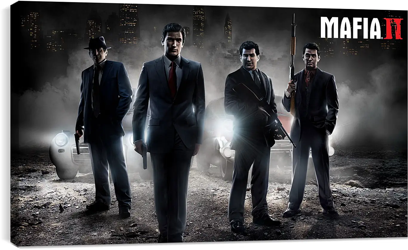Постер и плакат - mafia 2, gun, car
