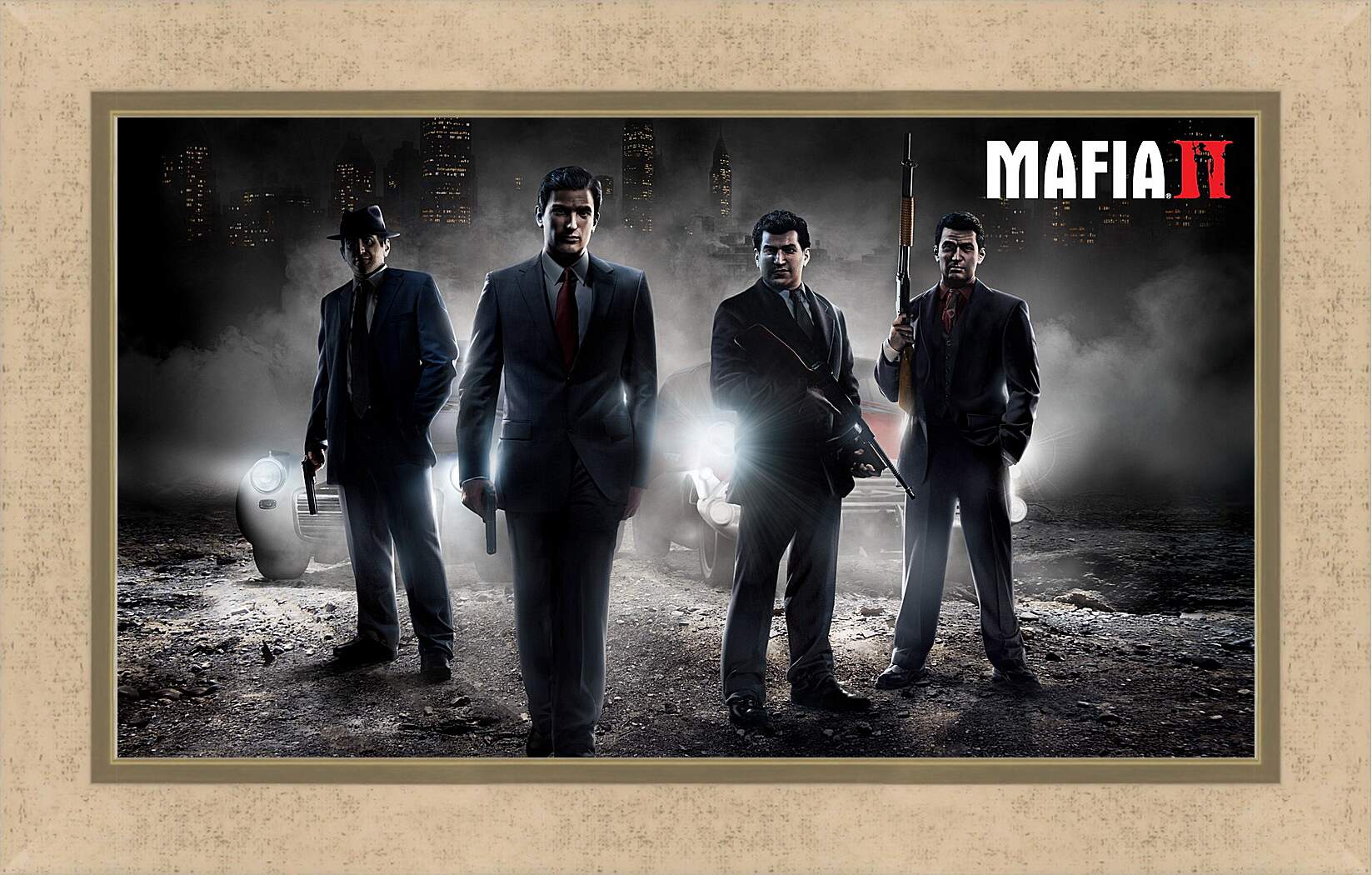 Картина в раме - mafia 2, gun, car
