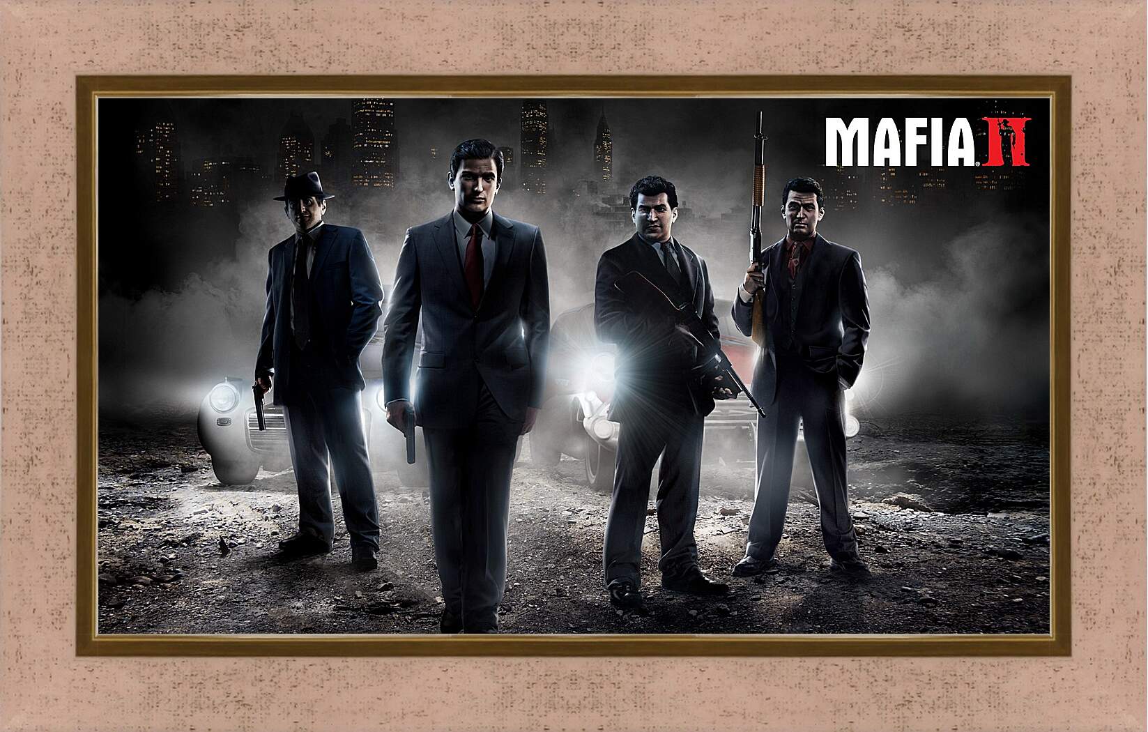 Картина в раме - mafia 2, gun, car
