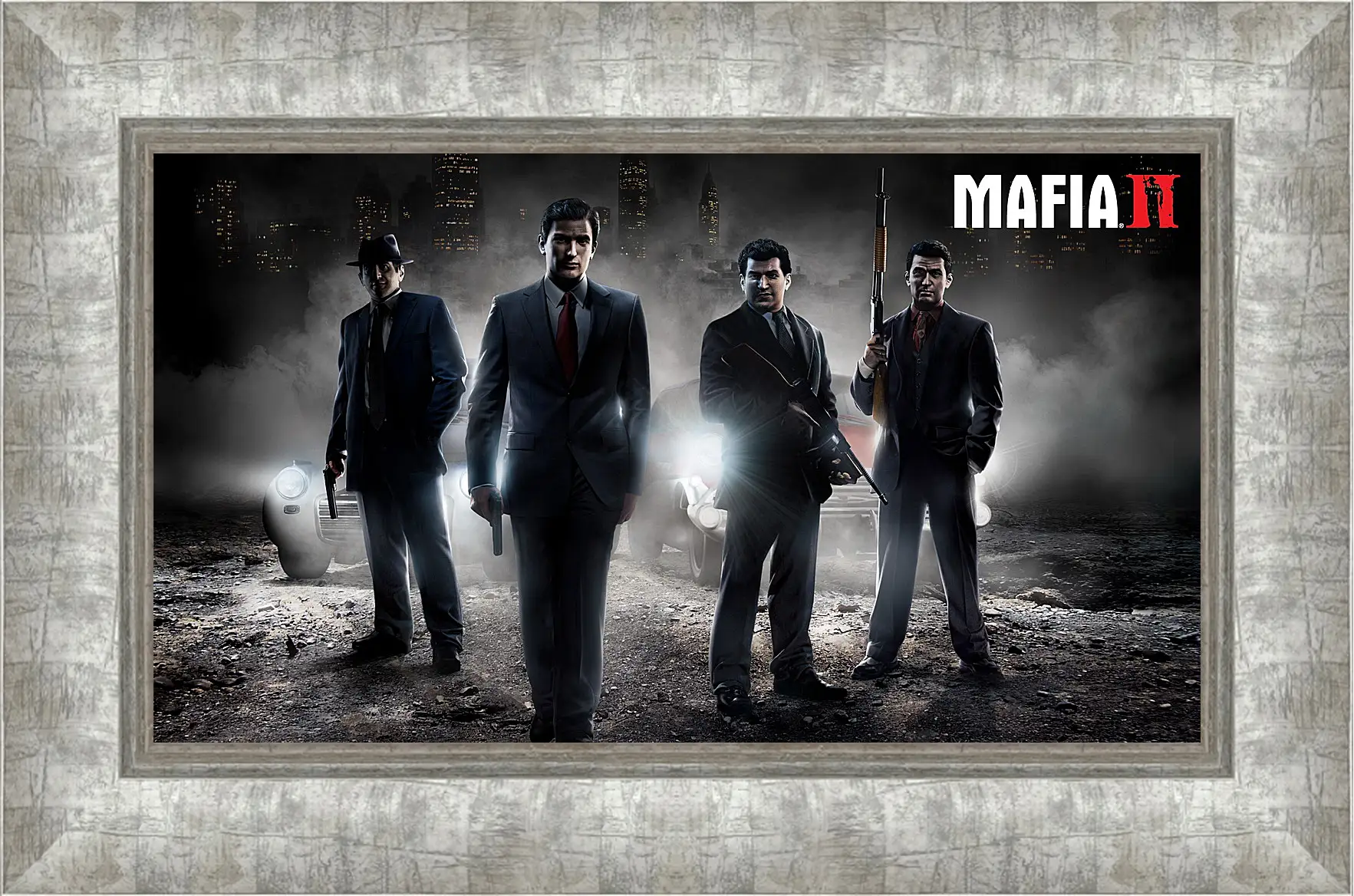 Картина в раме - mafia 2, gun, car
