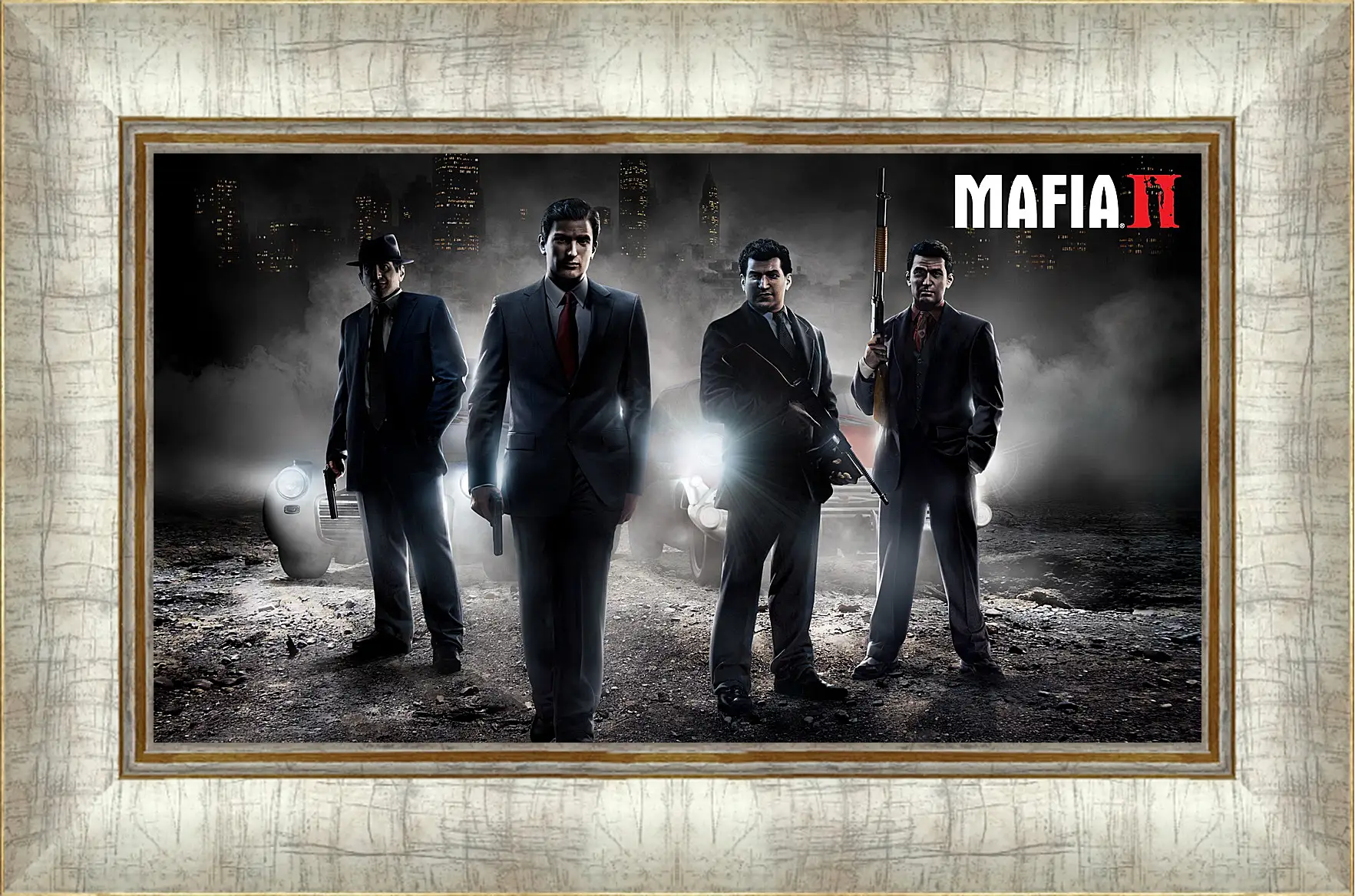 Картина в раме - mafia 2, gun, car
