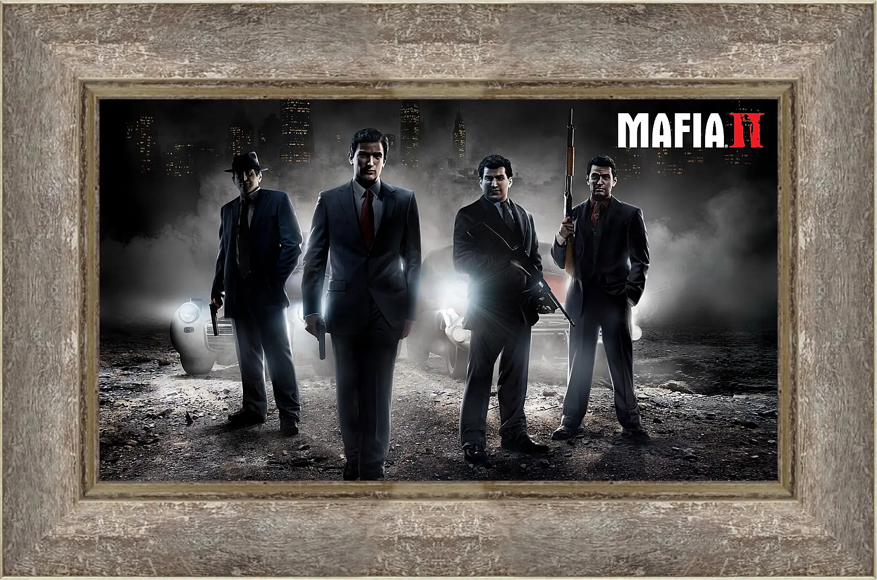 Картина в раме - mafia 2, gun, car
