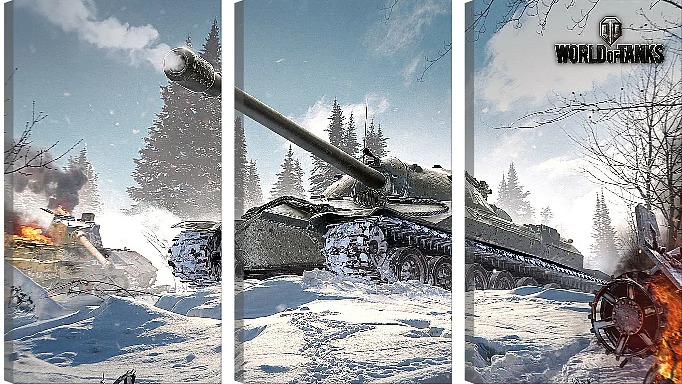 Модульная картина - world of tanks, wargaming net, wg