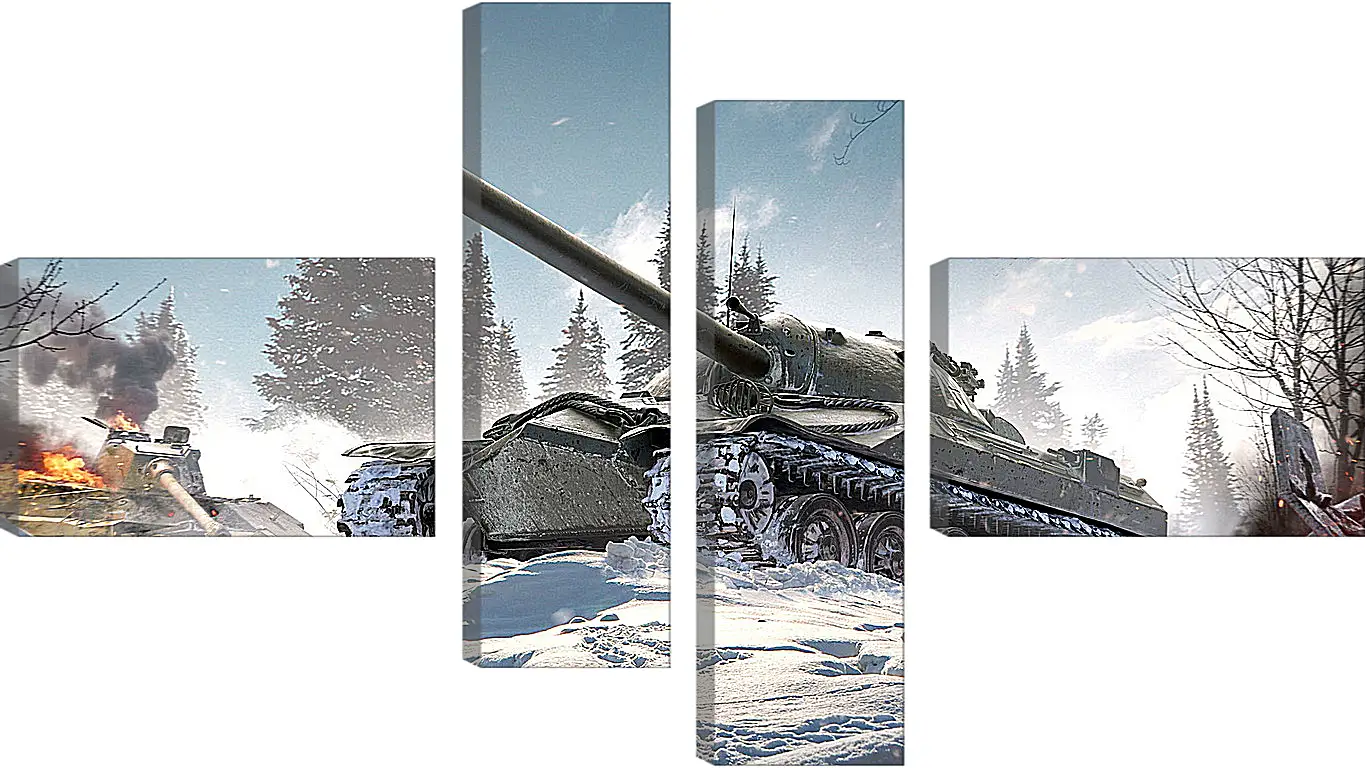 Модульная картина - world of tanks, wargaming net, wg