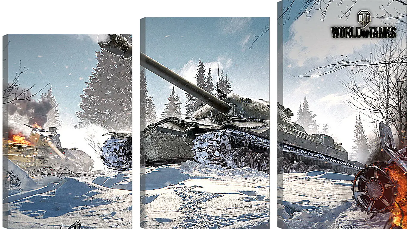 Модульная картина - world of tanks, wargaming net, wg