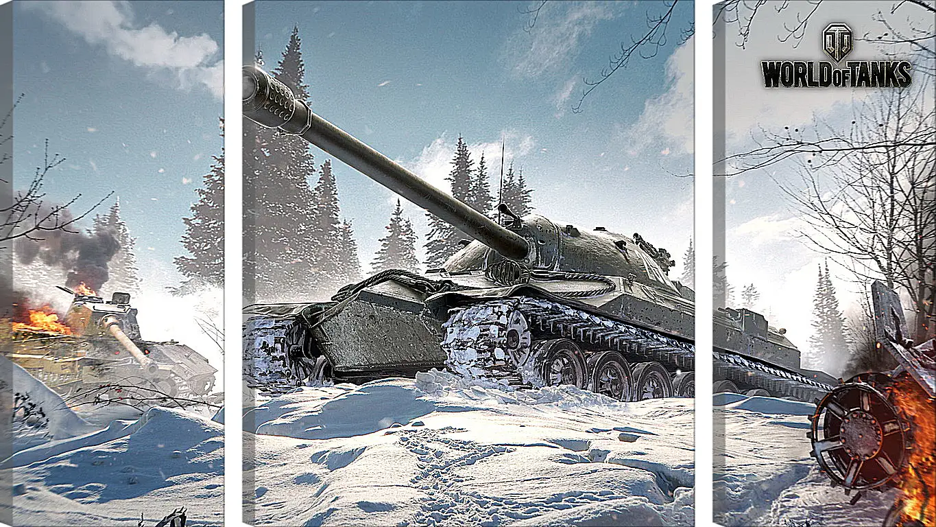 Модульная картина - world of tanks, wargaming net, wg