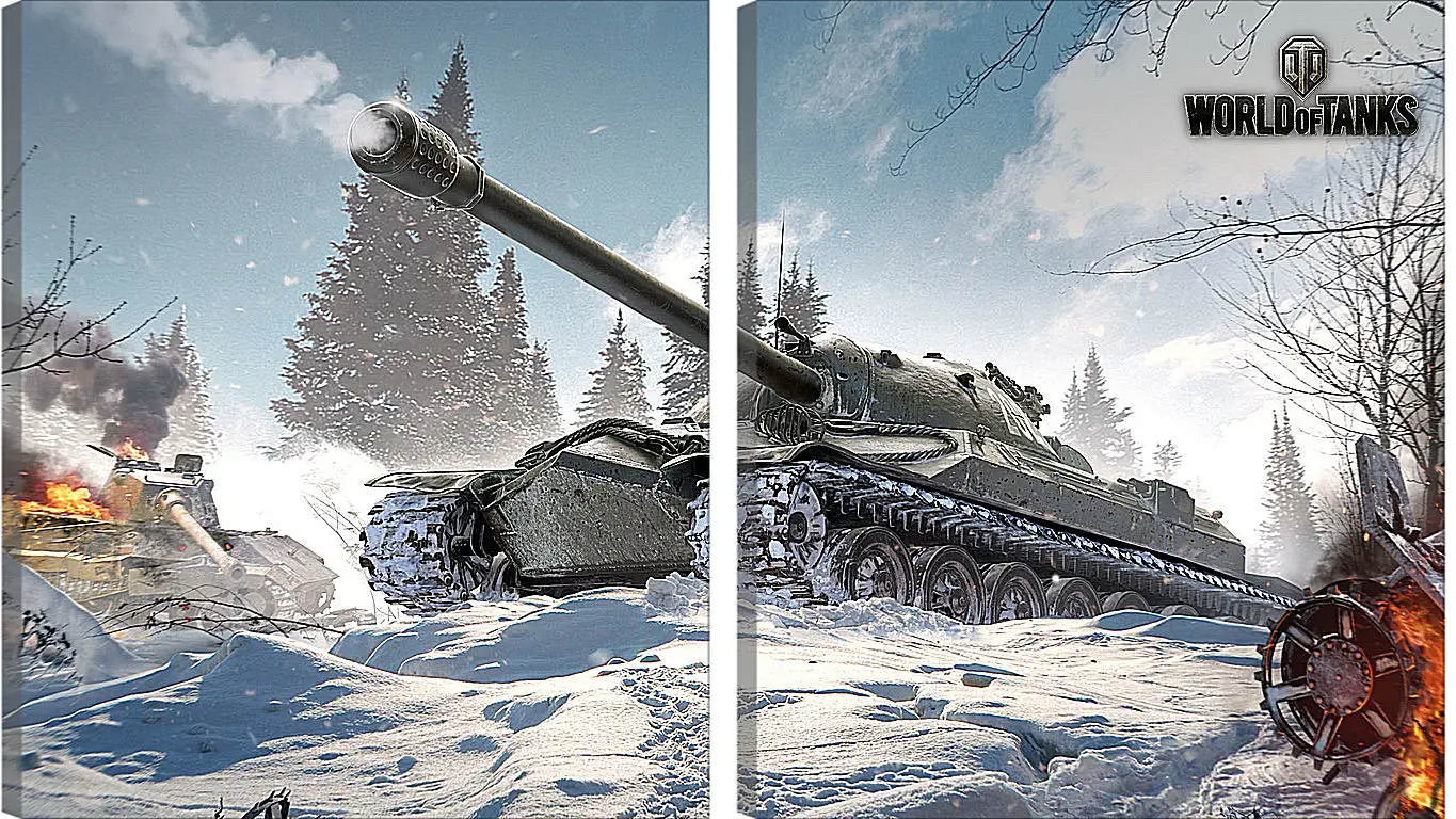 Модульная картина - world of tanks, wargaming net, wg