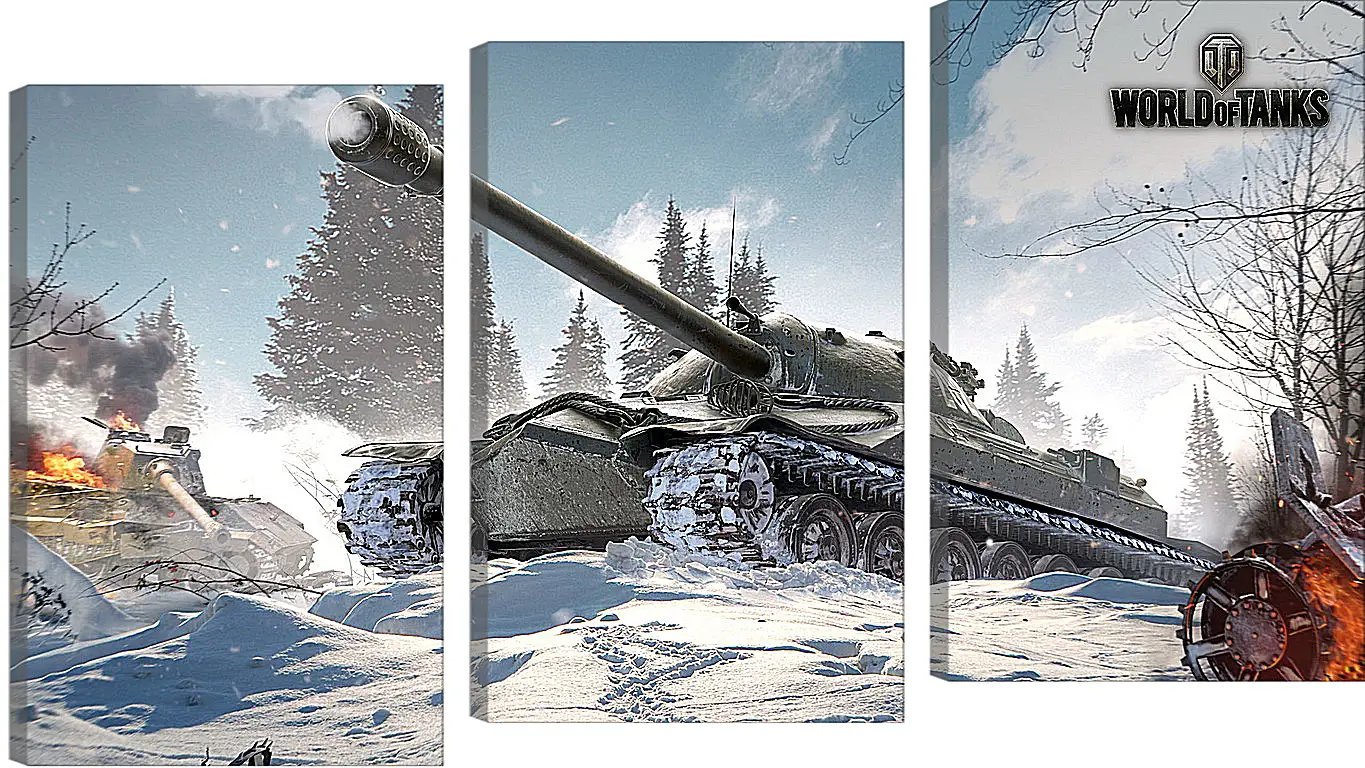 Модульная картина - world of tanks, wargaming net, wg