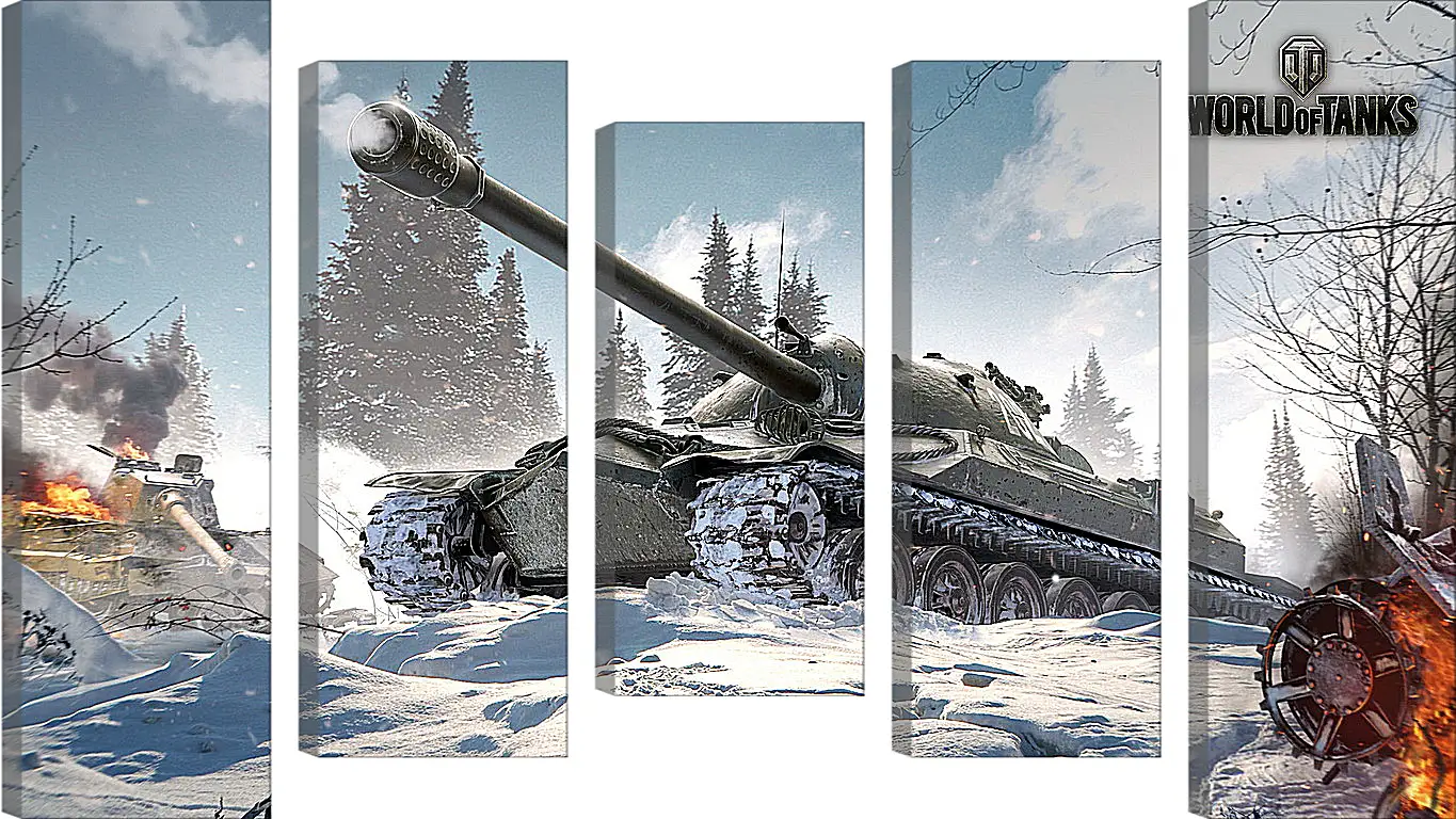 Модульная картина - world of tanks, wargaming net, wg