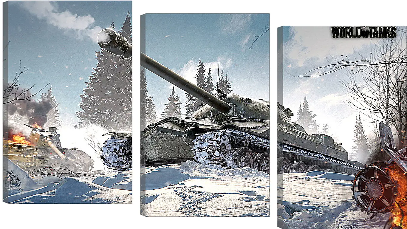 Модульная картина - world of tanks, wargaming net, wg