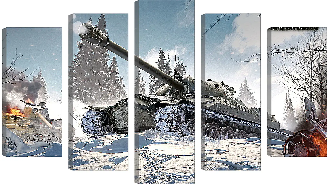 Модульная картина - world of tanks, wargaming net, wg