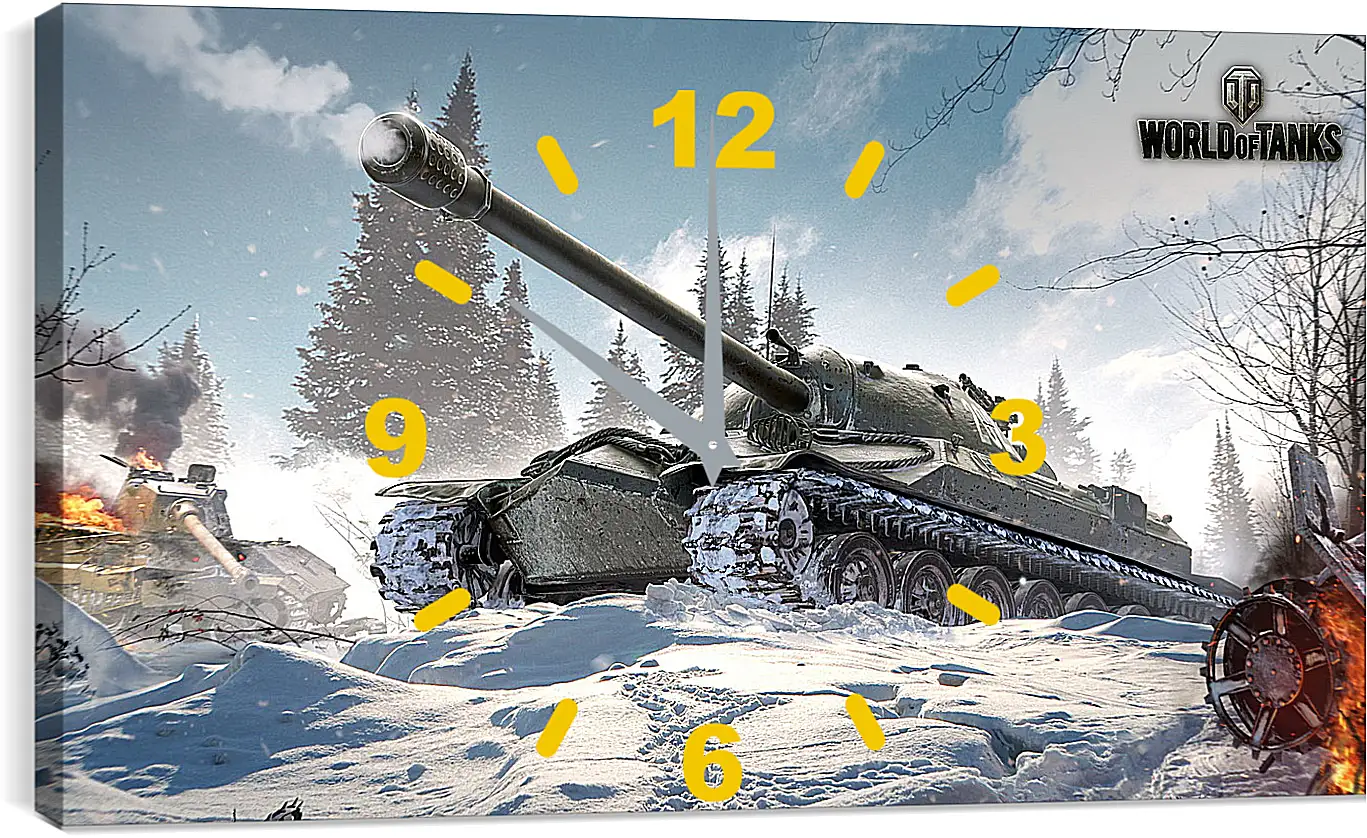 Часы картина - world of tanks, wargaming net, wg