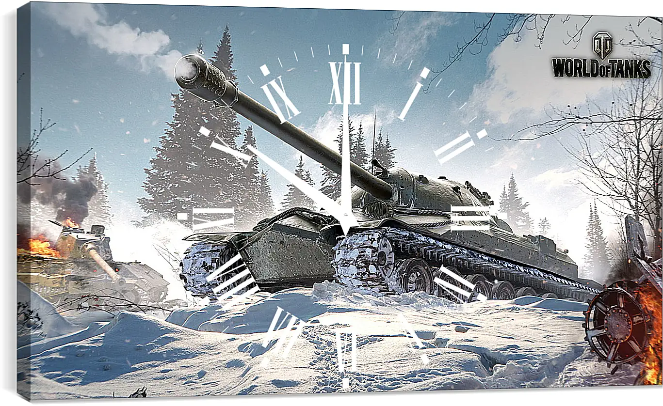 Часы картина - world of tanks, wargaming net, wg