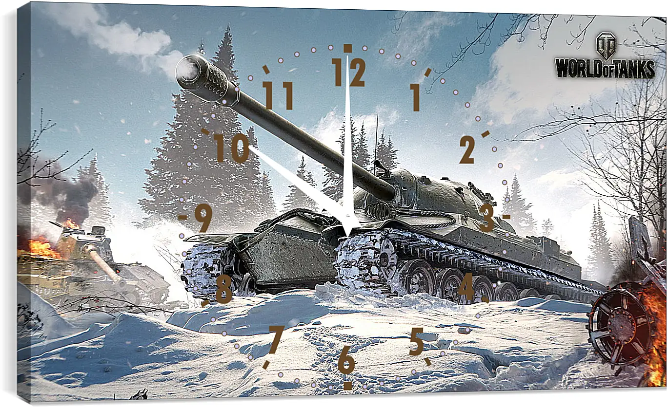 Часы картина - world of tanks, wargaming net, wg