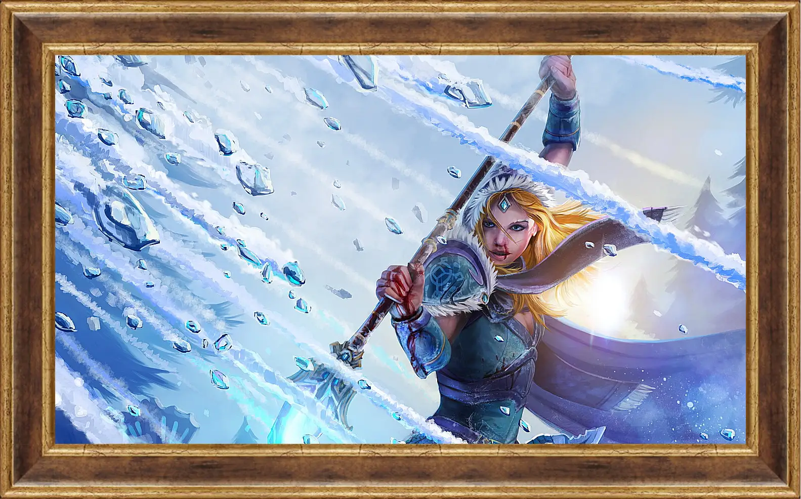 Картина в раме - crystal maiden, dota 2, art