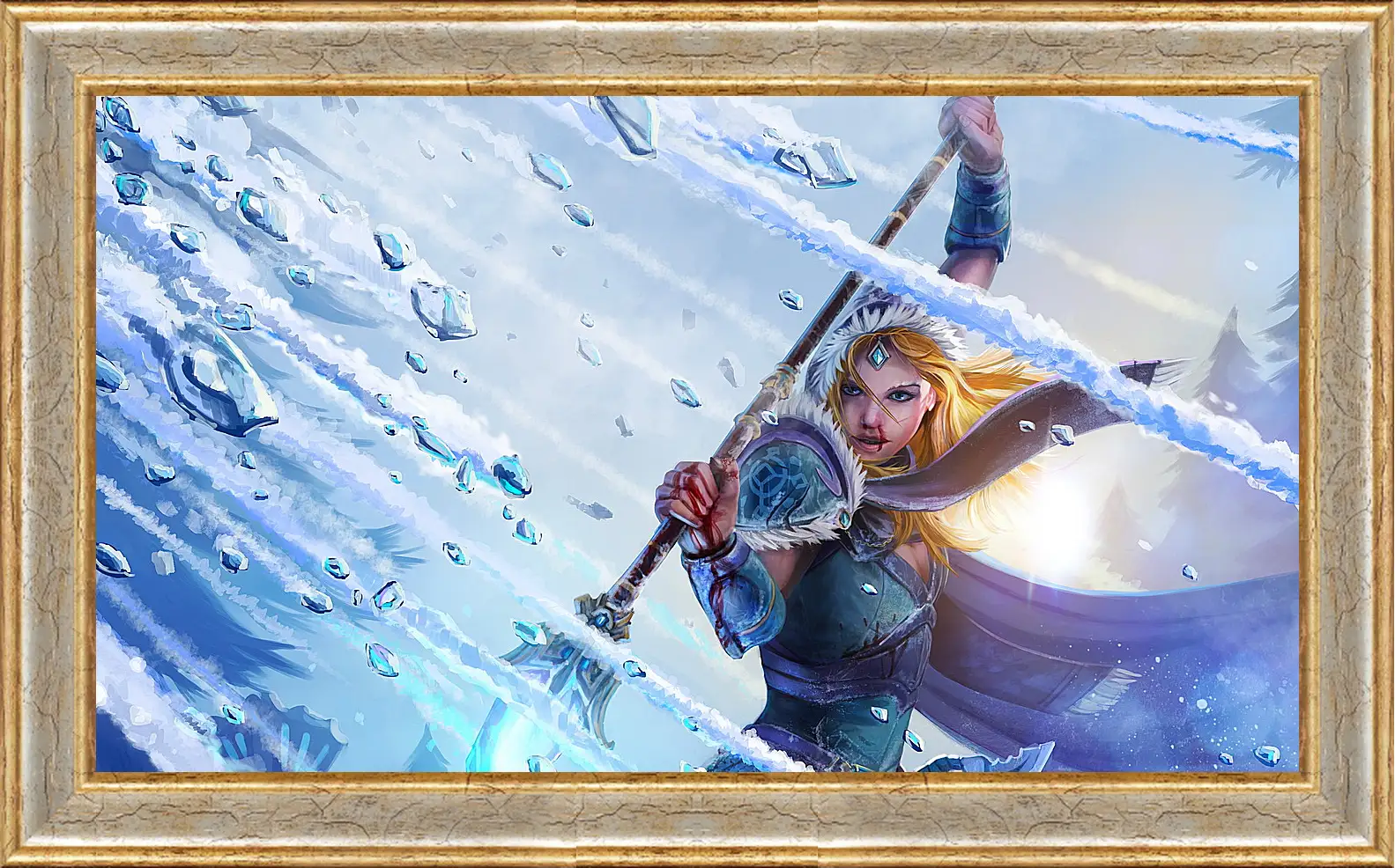 Картина в раме - crystal maiden, dota 2, art