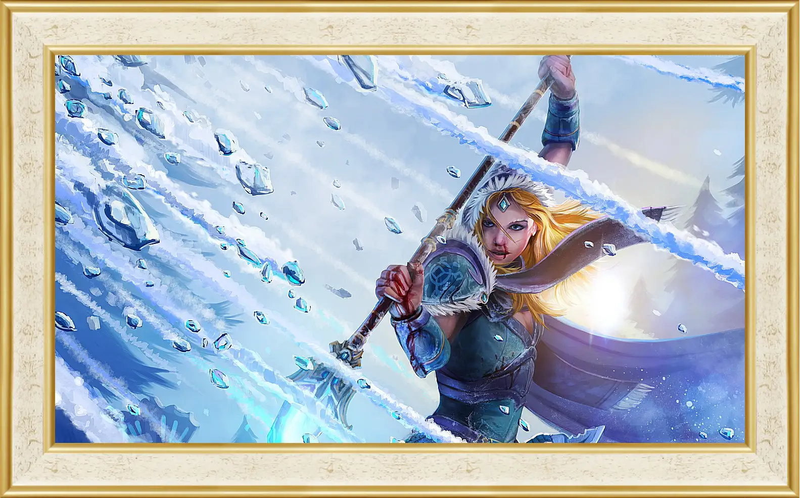 Картина в раме - crystal maiden, dota 2, art