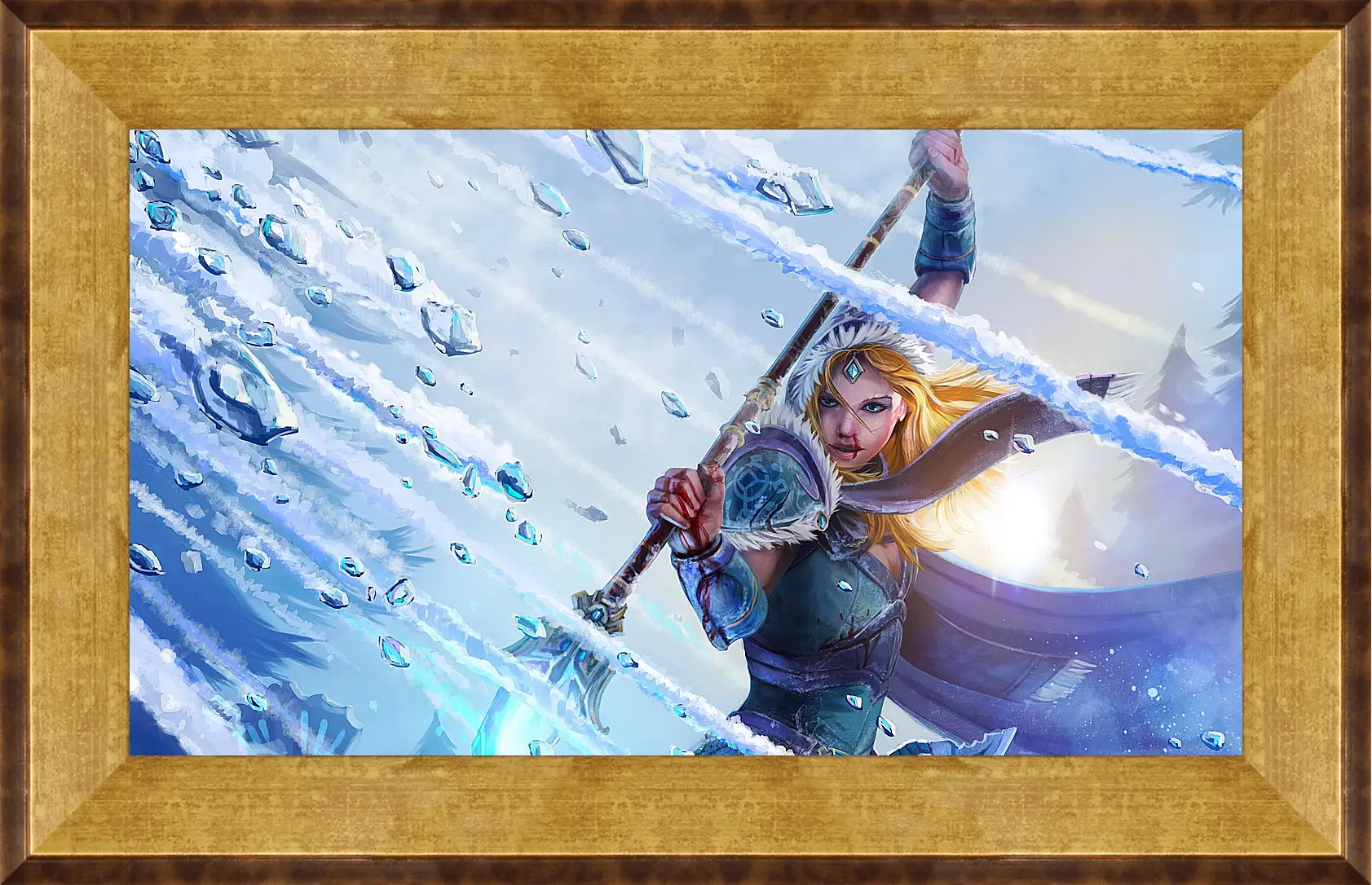 Картина в раме - crystal maiden, dota 2, art