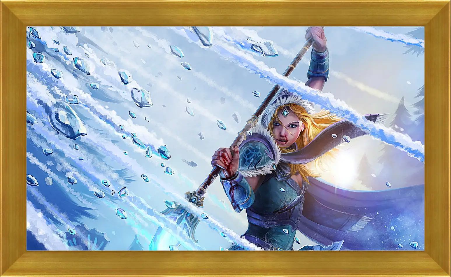 Картина в раме - crystal maiden, dota 2, art