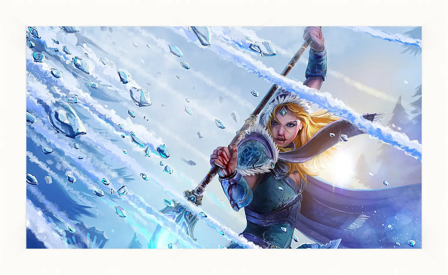 Картина в раме - crystal maiden, dota 2, art