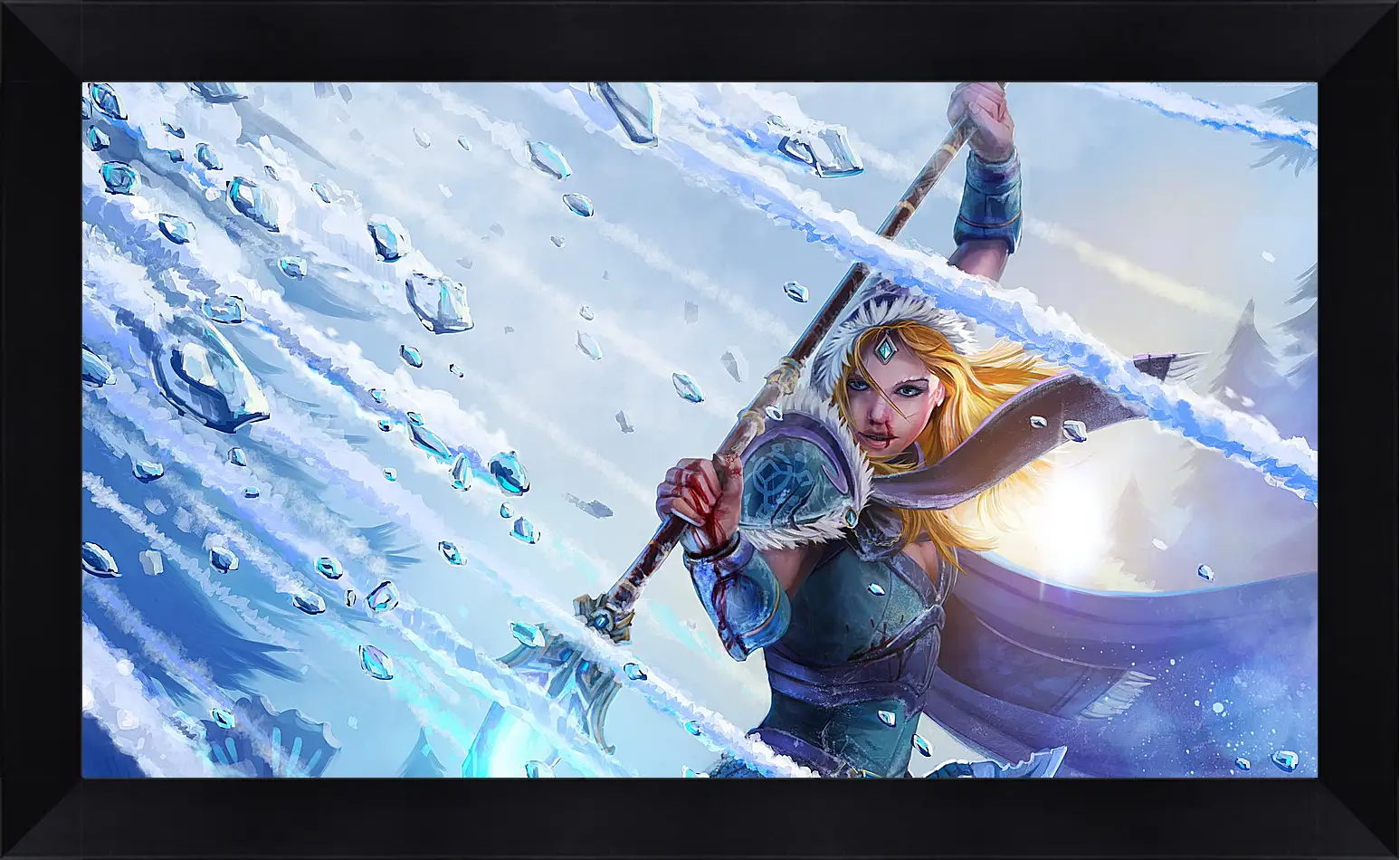 Картина в раме - crystal maiden, dota 2, art