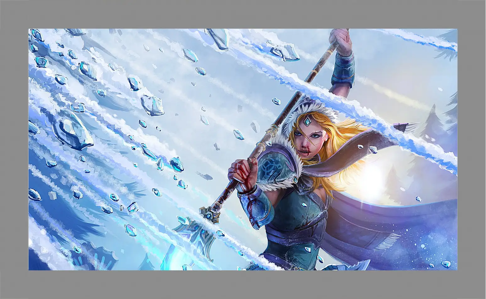 Картина в раме - crystal maiden, dota 2, art