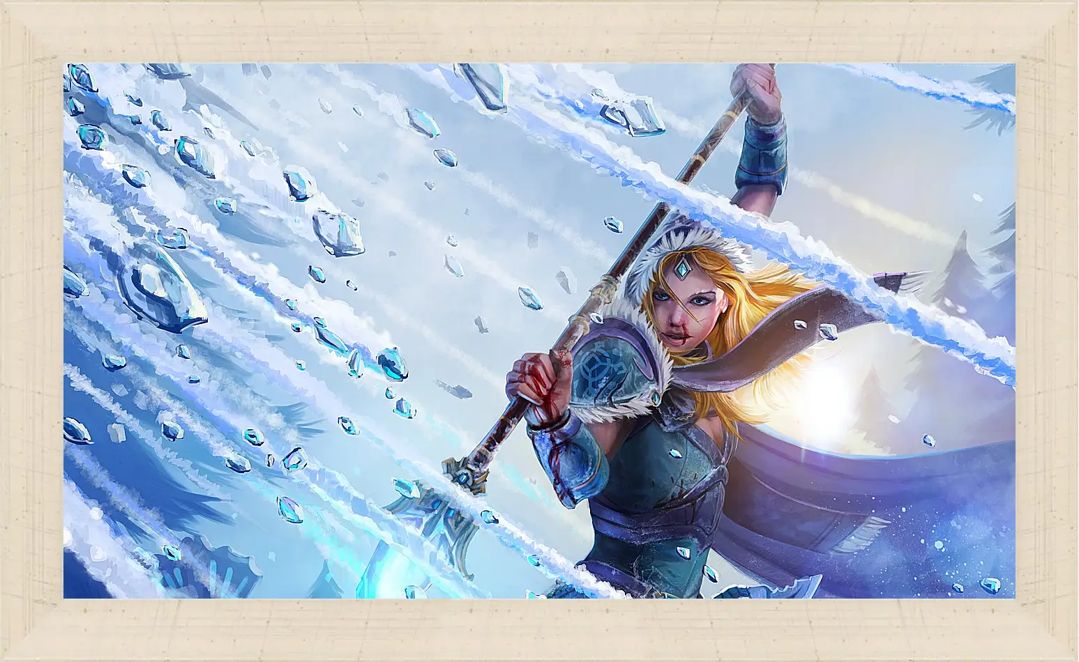 Картина в раме - crystal maiden, dota 2, art