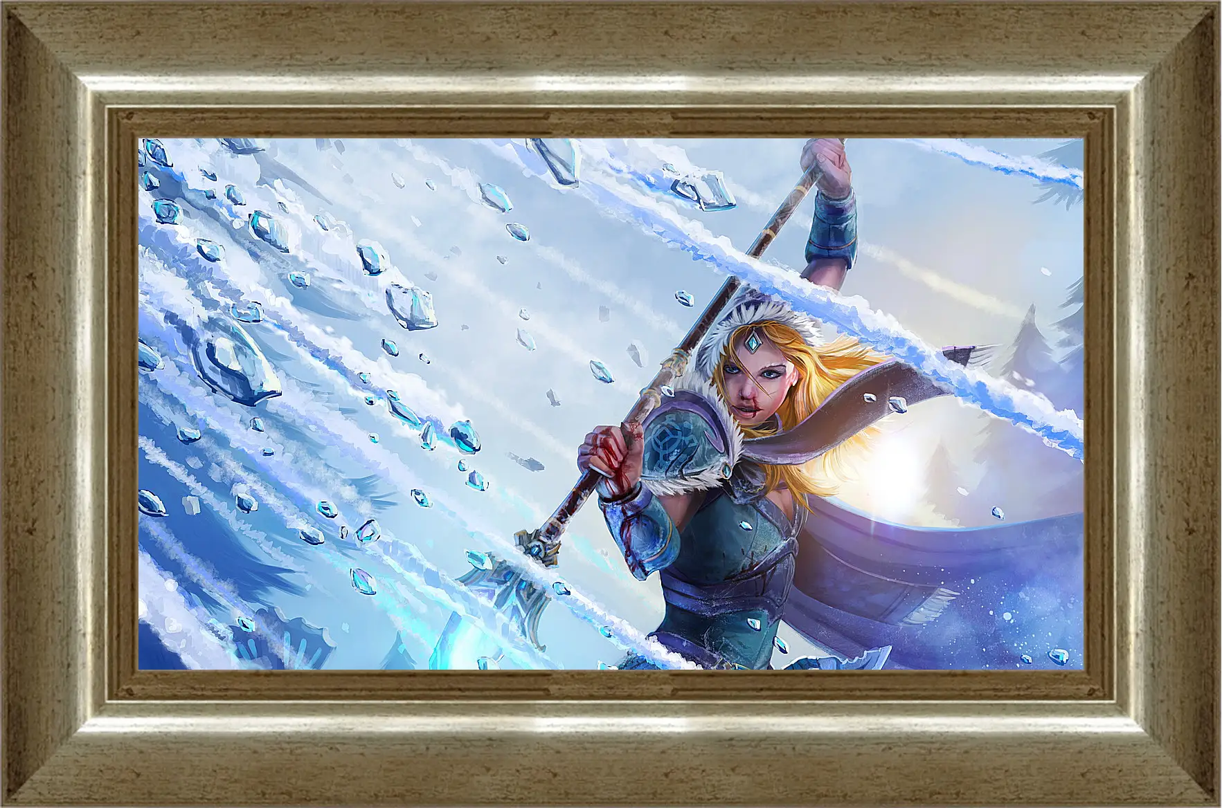 Картина в раме - crystal maiden, dota 2, art