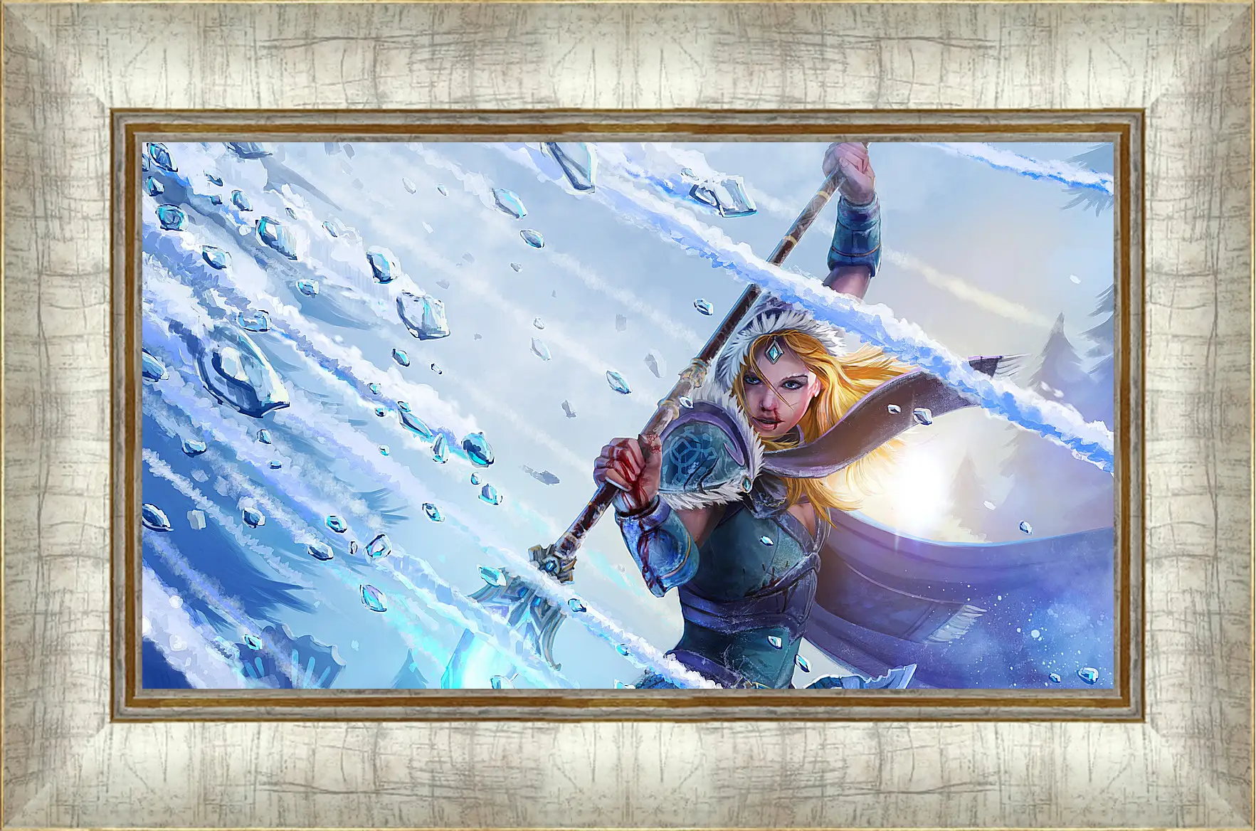 Картина в раме - crystal maiden, dota 2, art