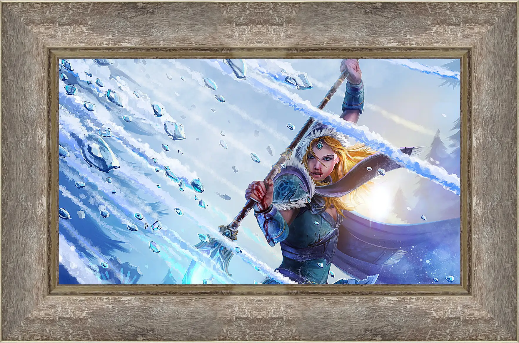 Картина в раме - crystal maiden, dota 2, art