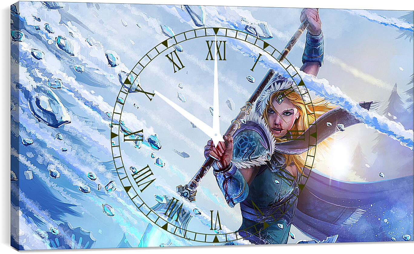 Часы картина - crystal maiden, dota 2, art