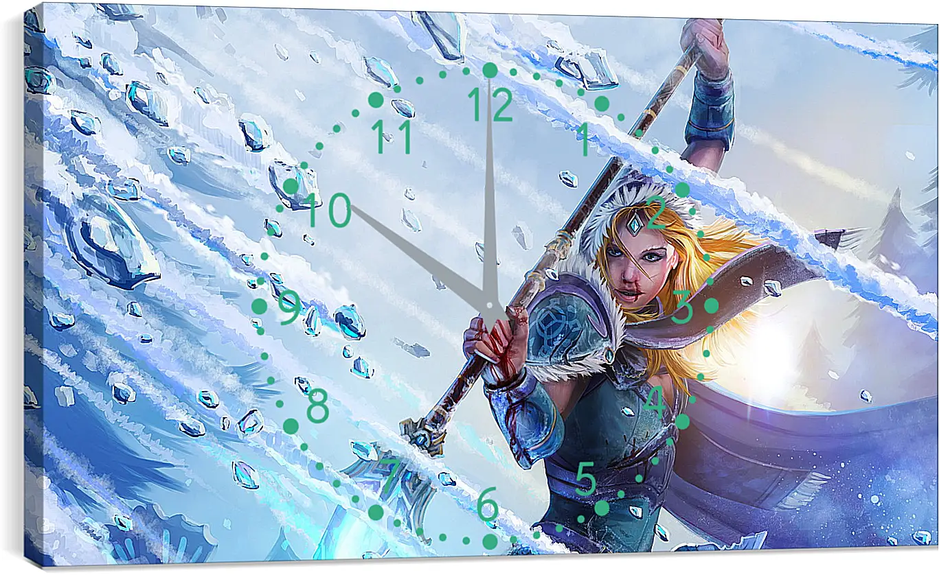 Часы картина - crystal maiden, dota 2, art