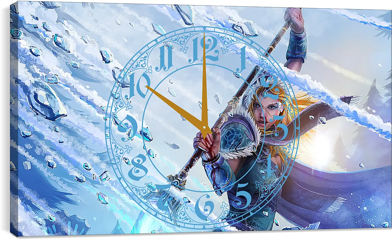 Часы картина - crystal maiden, dota 2, art