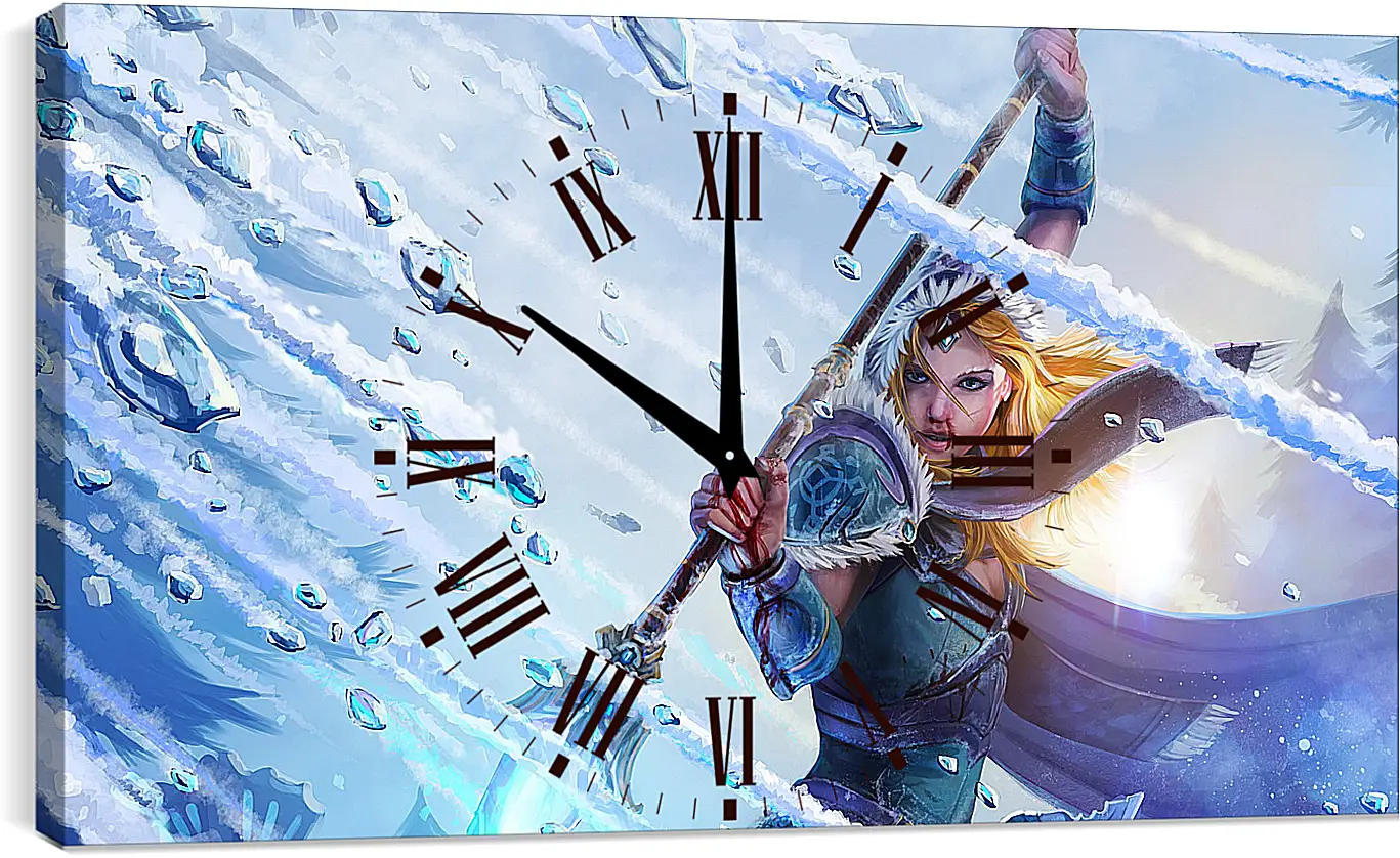 Часы картина - crystal maiden, dota 2, art