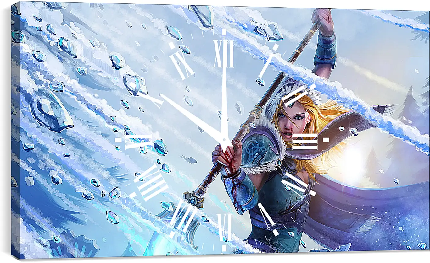 Часы картина - crystal maiden, dota 2, art