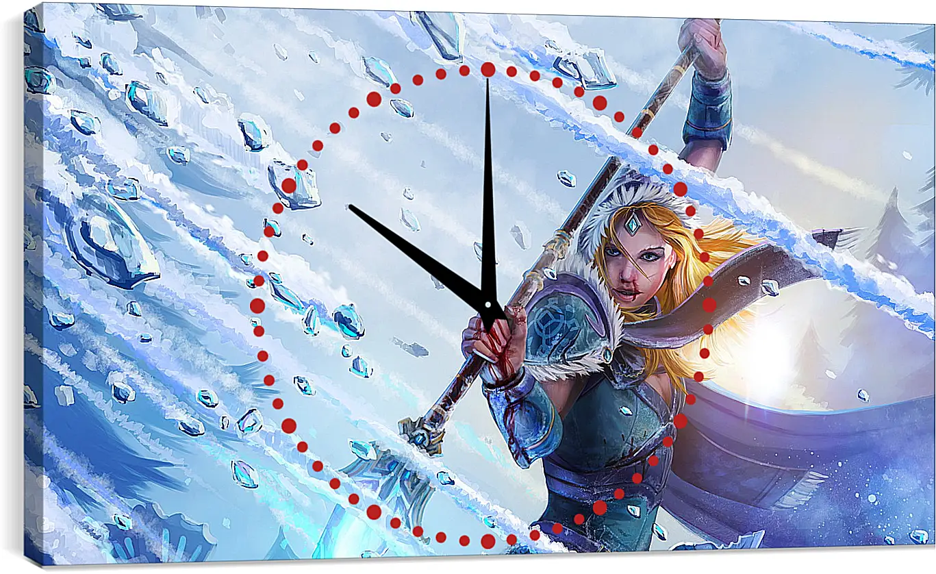 Часы картина - crystal maiden, dota 2, art