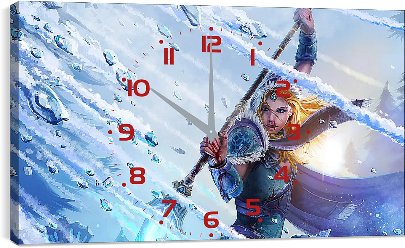 Часы картина - crystal maiden, dota 2, art