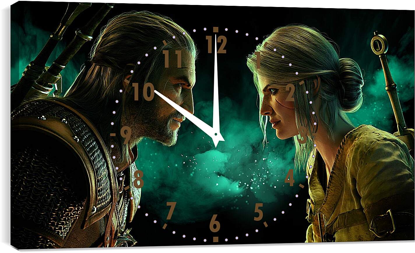 Часы картина - The Witcher 3 (Ведьмак), Геральт и Цири