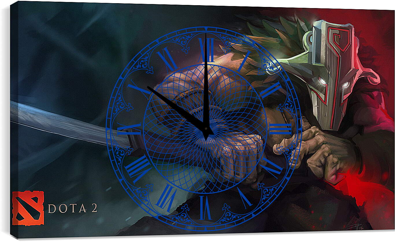Часы картина - juggernaut, dota 2, art