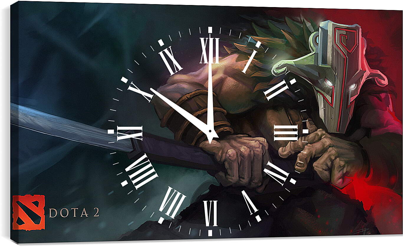 Часы картина - juggernaut, dota 2, art