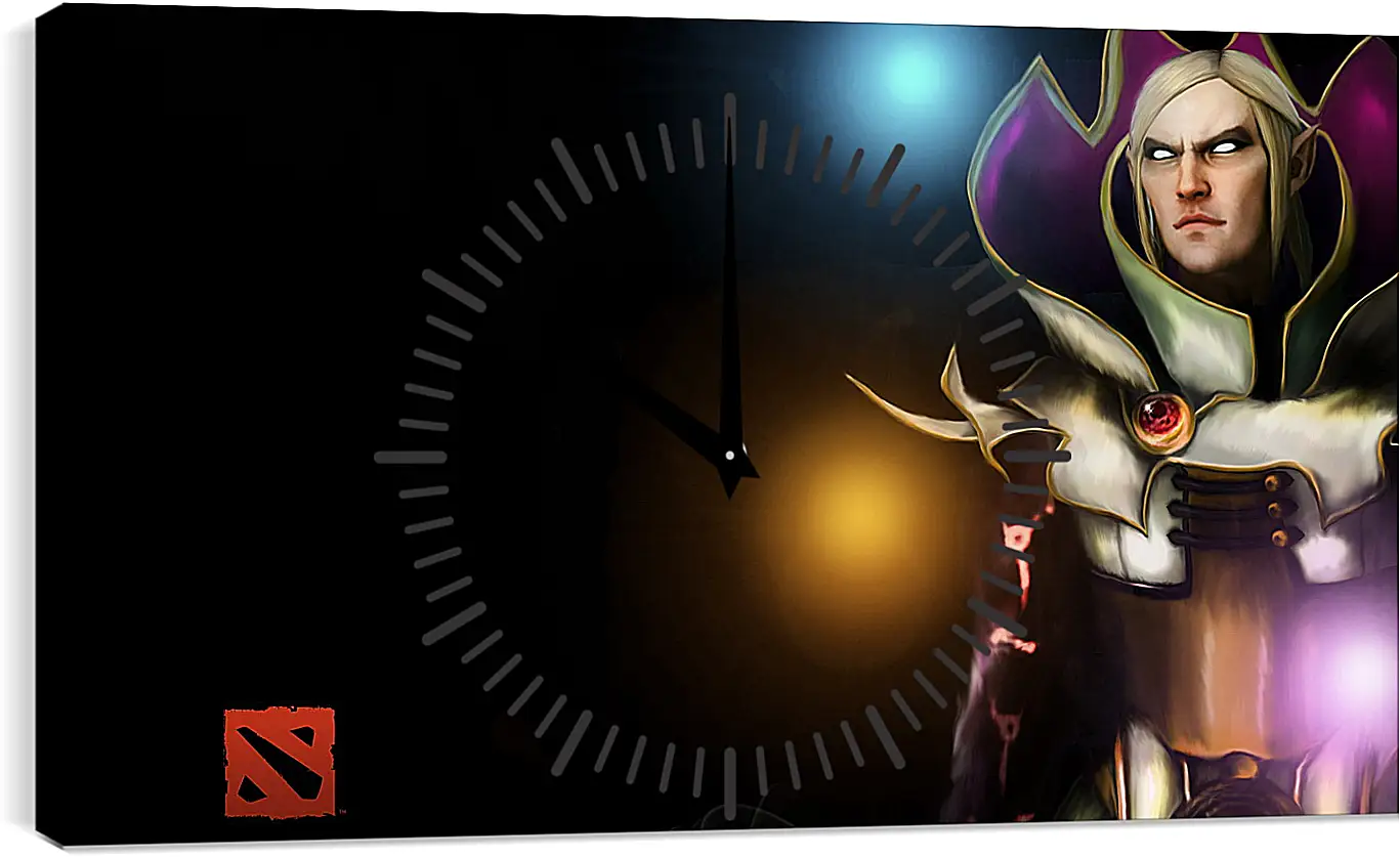 Часы картина - invoker, dota 2, 3d art
