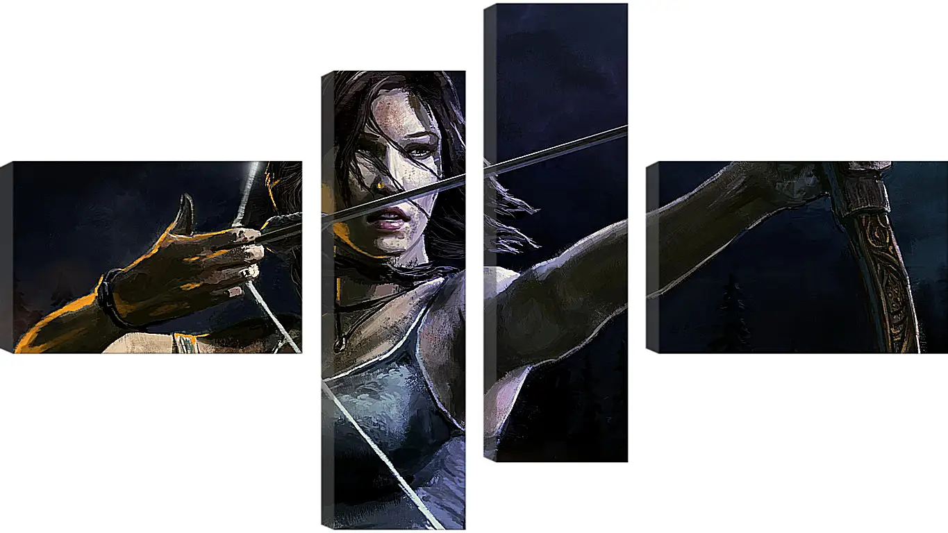 Модульная картина - lara croft, tomb raider, art