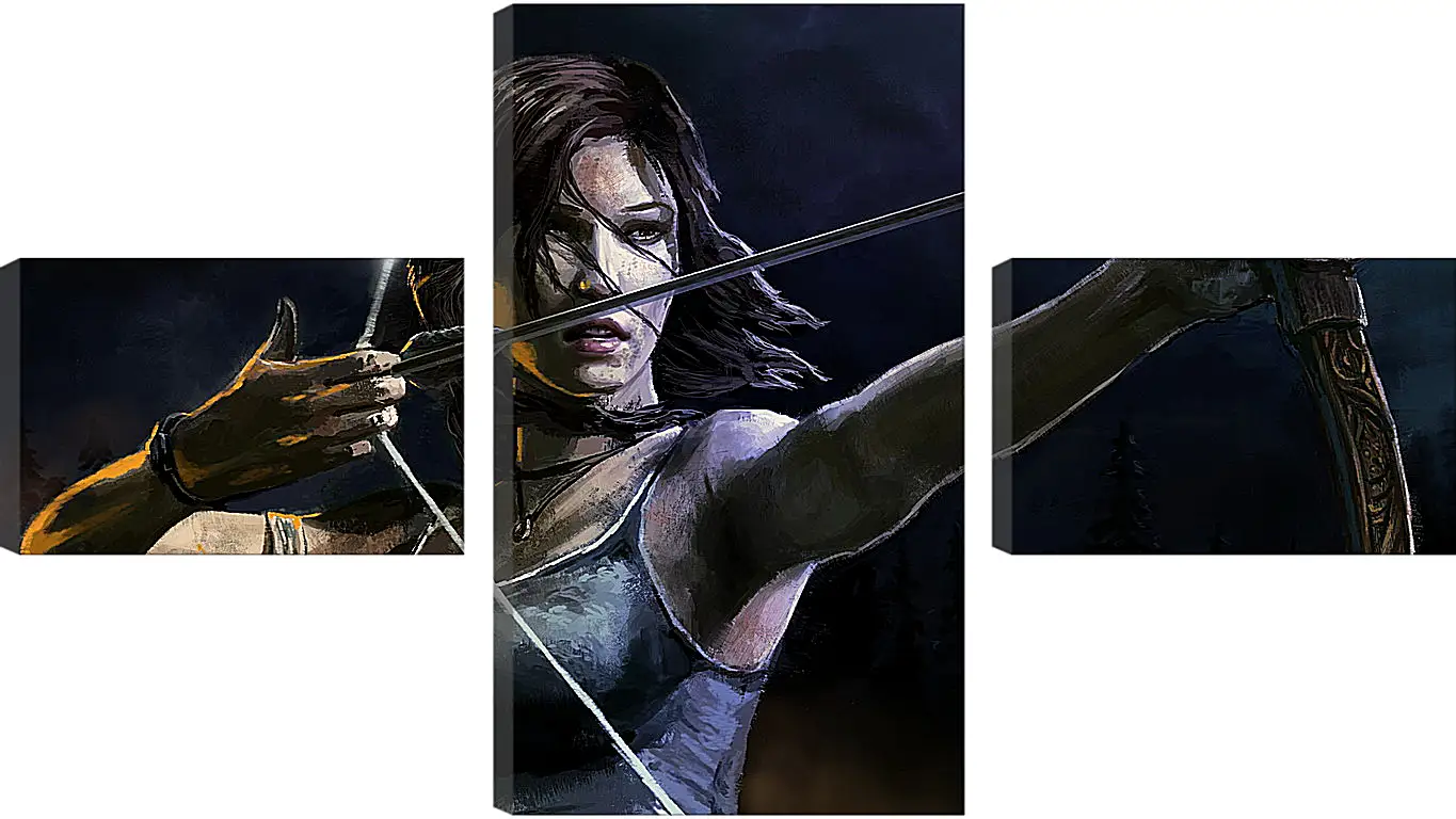 Модульная картина - lara croft, tomb raider, art