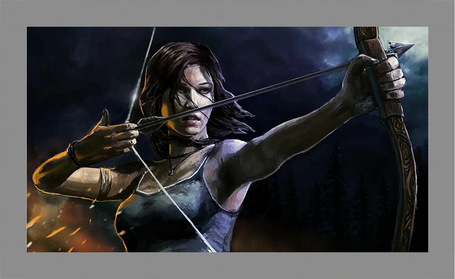 Картина в раме - lara croft, tomb raider, art