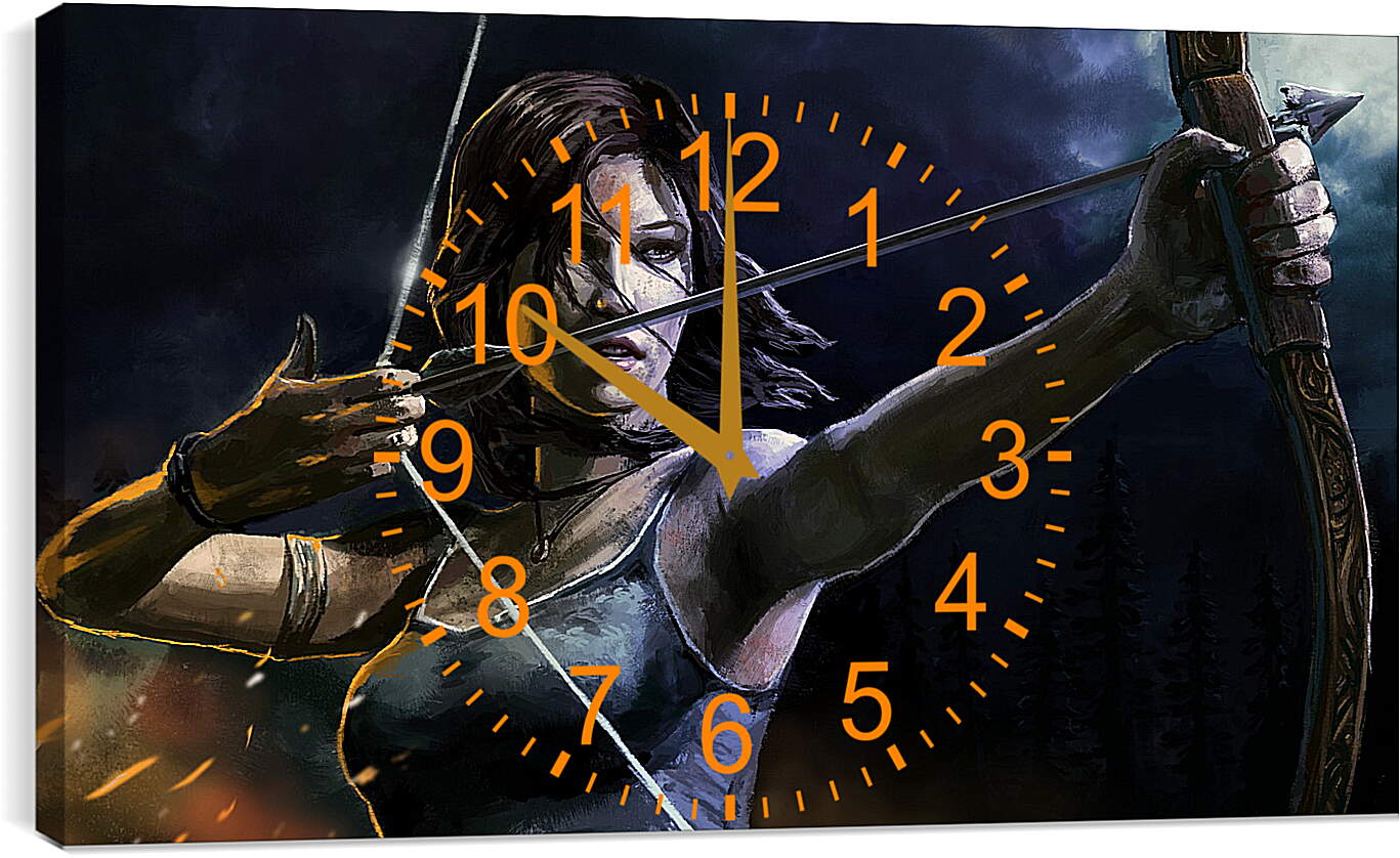 Часы картина - lara croft, tomb raider, art