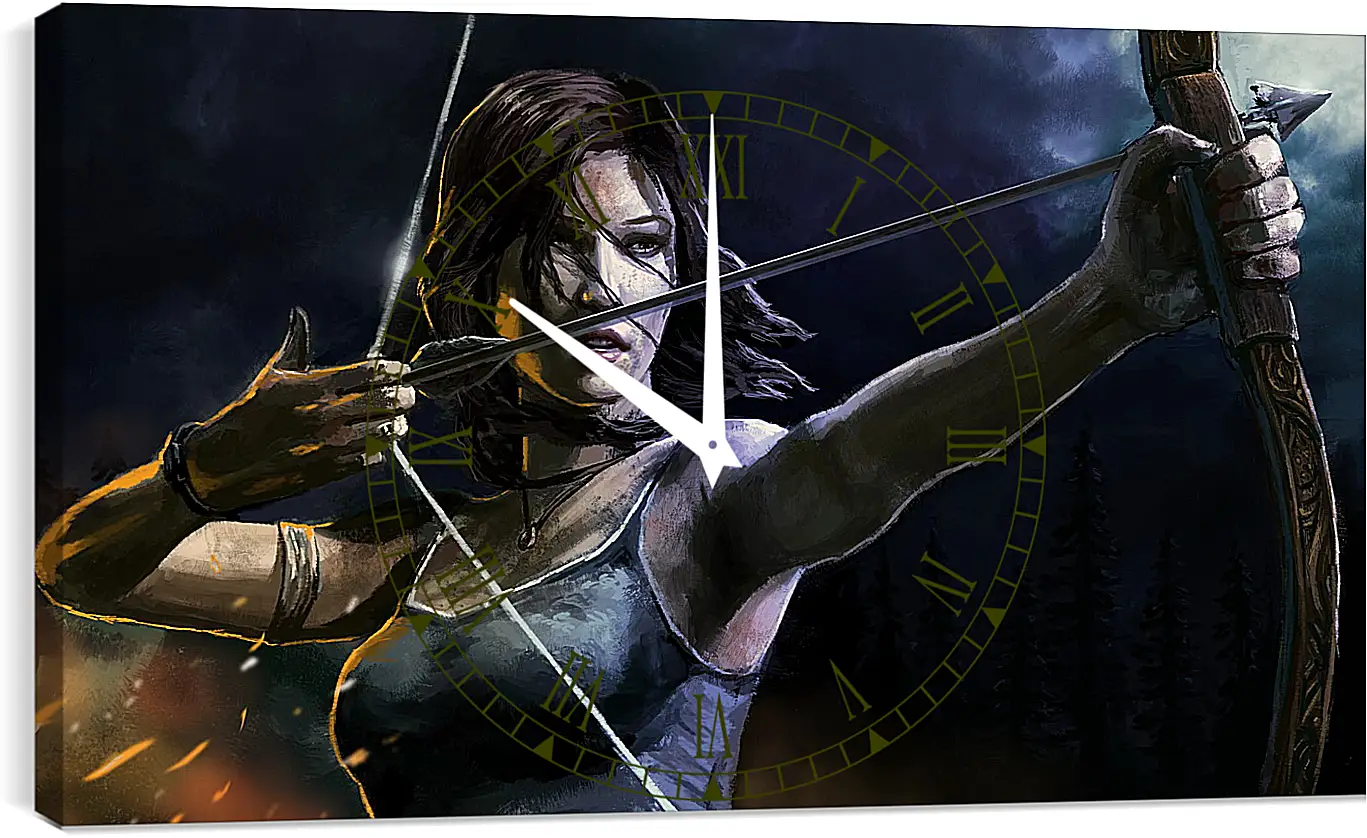 Часы картина - lara croft, tomb raider, art