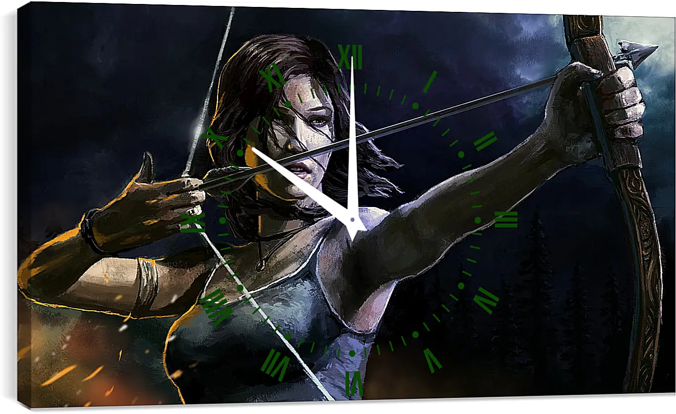 Часы картина - lara croft, tomb raider, art