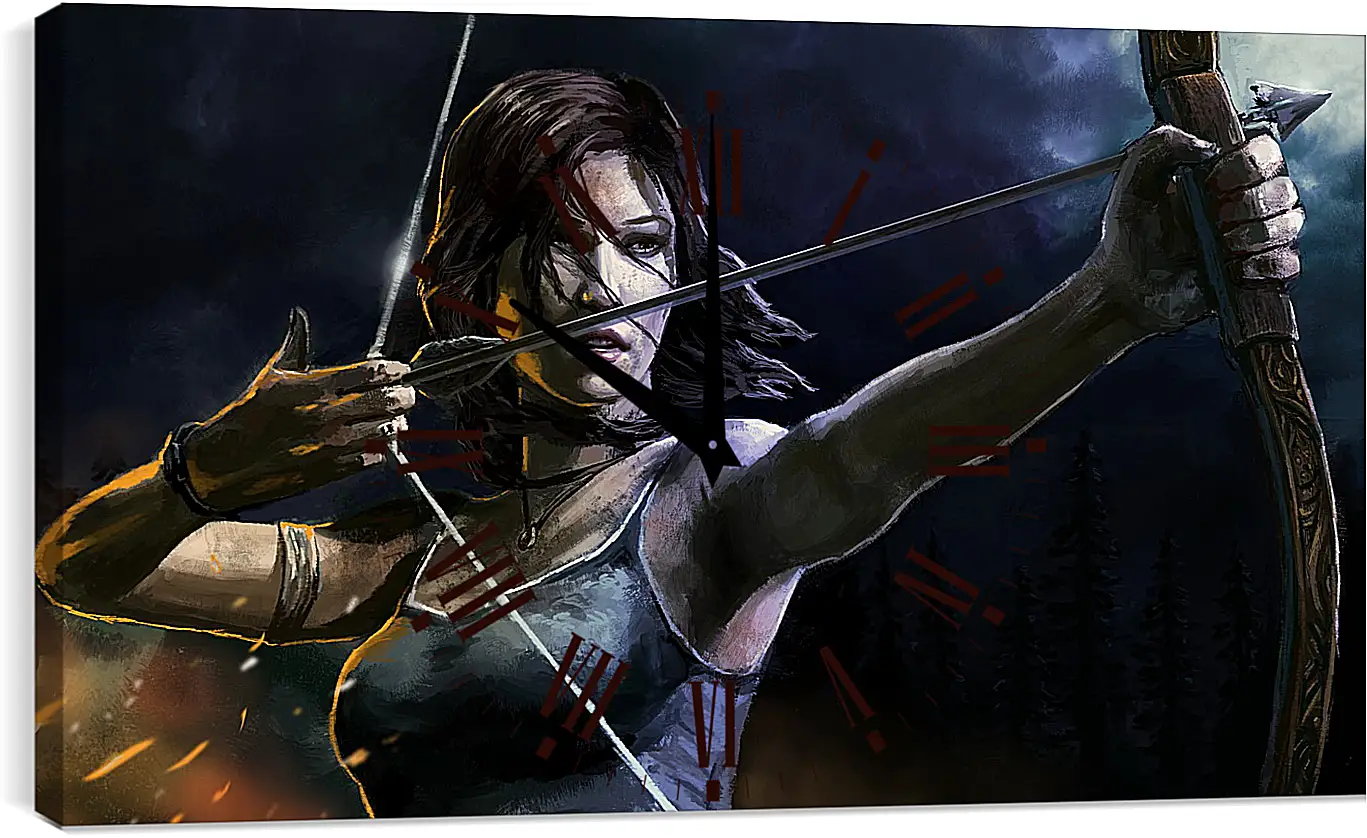 Часы картина - lara croft, tomb raider, art